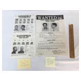 Lot of 3 FBI Wanted Posters, 1960