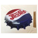 Pepsi Cola Metal Bottle Cap Sign, Ande Rooney Repr
