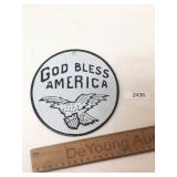 Porcelain Sign, God Bless America