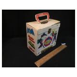 Super Hero Record Case with 40+ Records, Vintage
