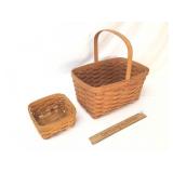 Longaberger 1990 Market Basket & 1996 Berry Basket