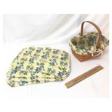Longaberger 1987 Spring Basket & 4 Placemats