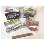 Lot of 4 Plastic Model Kits, 1937 Cord Convertible