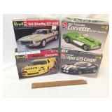 Lot of 4 Plastic Model Kits, 1969 Shelby GT-500, 1