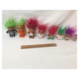 Lot of 8 Trolls or Troll Doll Figures