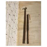 Flagpole with Long Neck Eagle, Antique