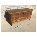 Blanket Chest, Paint Decorated, Antique