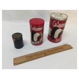 Lot of 3 Advertising Tin Cans, Calumet Baking Powd