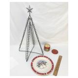 Lot of 3 Christmas Decorations or Items, Modern