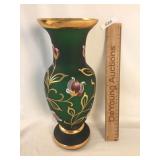 Rimpler Crystal Vase, Hand Cut, Mouth Blown with C