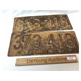 Lot of 2 PA, Penna or Pennsylvania License Plates,