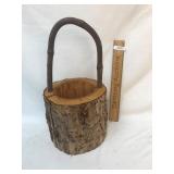 Bent Wood in Log Basket or Planter