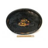 Toleware Painted Tray, Metal, Antique