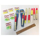 Lot of 13 Fishing Items, Bobbers and Bait Holders