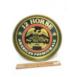 12 Horse Beer Tray, Vintage