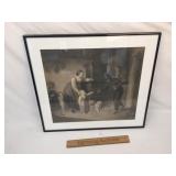 Framed Etching Print, "Ein Kritischer Moment" Ch