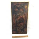 Original 3D Mixed Media Art, Owl by Pate