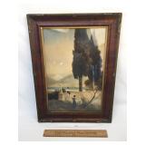 Original Watercolor Art Painting, Mother & Son, An