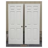 Lot of 2 Interior Raised Panel Doors, Hollow