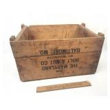 Maryland Bolt & Nut Co., Advertising Crate, Vintag