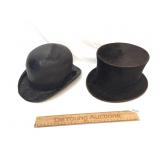 Lot of 2 Top Hats, Antique