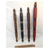 Lot of 4 Wood Spindles, Antique