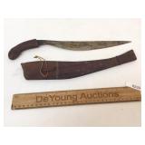 Filipino Bolo Knife w/ Wood Sheath, Vintage or Ant