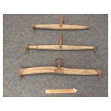 Lot of 3 Single Tree Yoke Hitches, Antique