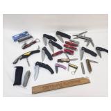 Lot of 21 Pocket Knives & Multi Purpose Tools