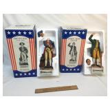 Lot of 4 McCormick and the Patriots Decanters