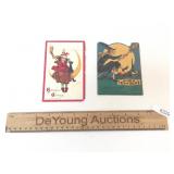 Lot of 2 Halloween Postcard or Treat Card, Antique