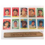 Lot of 10 Baseball Trading Cards, Vintage