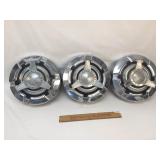 Lot of 3 Pontiac Motor Division Hubcaps, Vintage