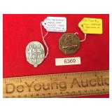 Lot of 2; 1935 German Labor Day Tinnie w/ maker