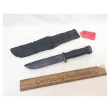 WWII US Military Cattaraugus Fighting Knife w/ Lea