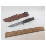 WWII US Imperial Fighting Knife w/ Leather Sheath