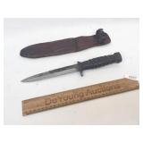WWII Era Bayonet or Fighting Knife w/ Leather Shea