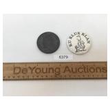 Lot of 2; Ludovico XV. FR. ET Token Coin & Ku Klux