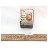 Solarine Metal Polish Match Holder, Antique