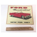 Ford Thunderbird New for 1957 Advertising Sign