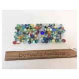 Lot of 100 Glass Marbles, Vintage or Antique