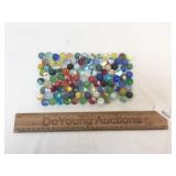 Lot of 100 Glass Marbles, Vintage or Antique
