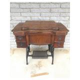 White Family Rotary Treadle Sewing Machine, Antiqu