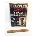 Sharples Cream Separator Metal Sign, Antique
