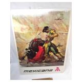 Print, Mexicana Bullfighter Travel Poster, Vintage