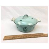 Cast Iron Painted Enamel Dutch Oven, Vintage or An