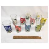 Lot of 10 Peanut Butter Glasses, Vintage