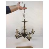 Brass Ornate Chandelier, Antique