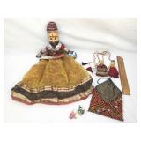 Carved Wood Puppet and Figures, Vintage or Antique