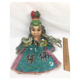 Composition Asian Oriental Puppet, Vintage or Anti